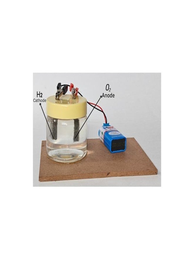 ESPtronics مجموعة تجارب مشروع التحليل الكهربائي للماء من ESPTRONICS، نموذج عملي علمي لطلاب الصفين العاشر والثاني عشر مع الأنود والكاثود. - Image 2